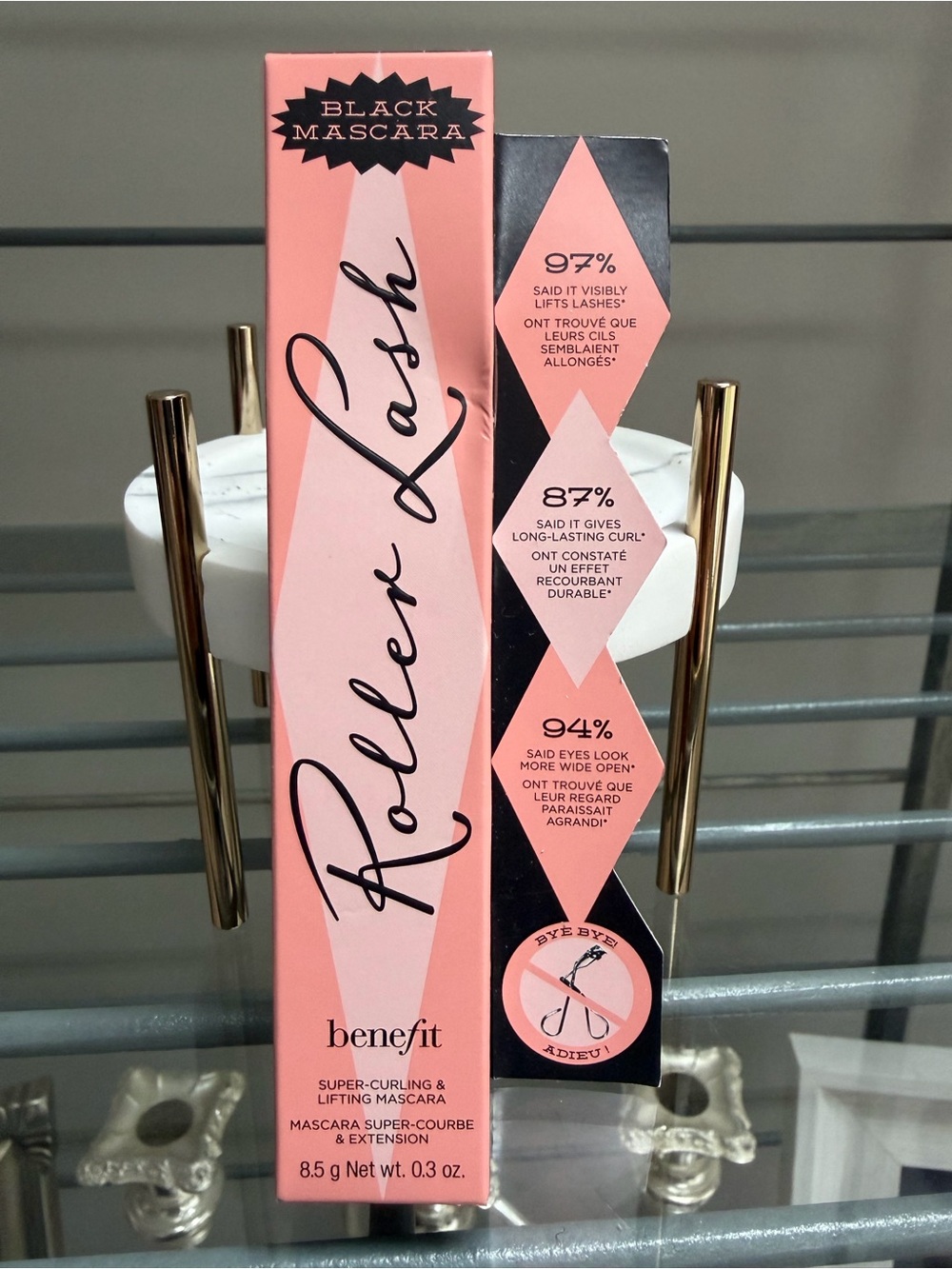 Benefit Roller Lash Black Mascara with Pink Packaging NEW in Unopened Box